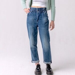 Vervet Los Angeles | Womens High Rise Jeans with Paper Bag Waist - Size 26